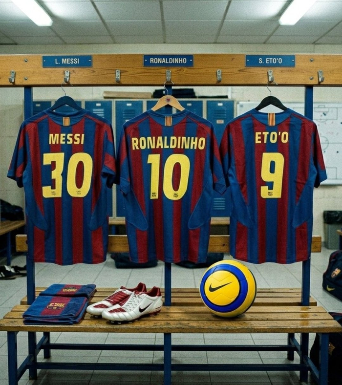 2005年巴萨三叉戟重现经典战役 西甲赛场再现黄金